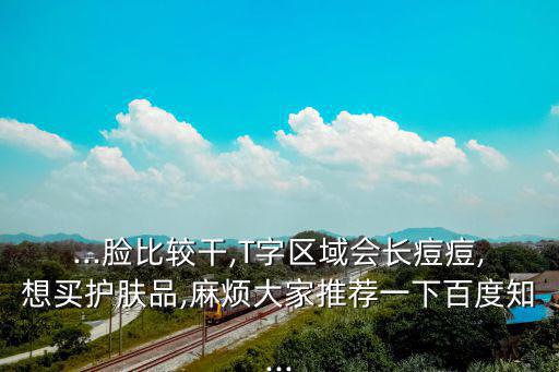 ...脸比较干,T字区域会长痘痘,想买护肤品,麻烦大家推荐一下百度知...