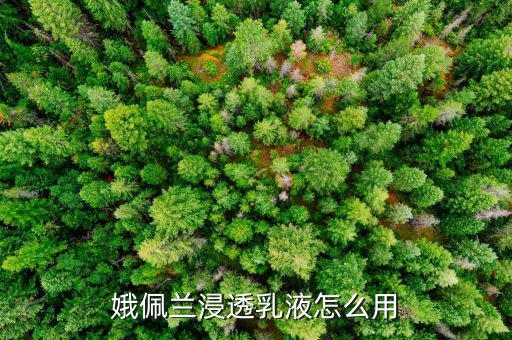 娥佩兰浸透乳液怎么用