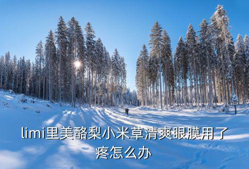 limi里美酪梨小米草清爽眼膜用了疼怎么办