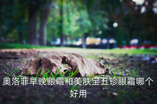 奥洛菲早晚眼部精华怎么用