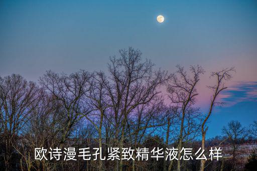 欧诗漫毛孔紧致精华液怎么样