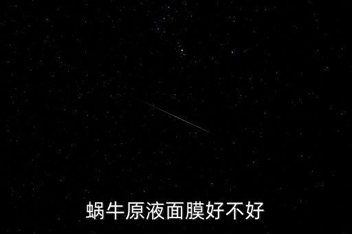 蜗牛原液面膜好不好
