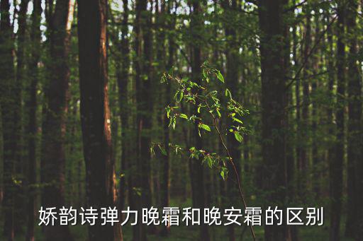 娇韵诗弹力晚霜和晚安霜的区别