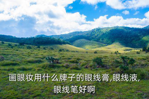 画眼妆用什么牌子的眼线膏,眼线液,眼线笔好啊