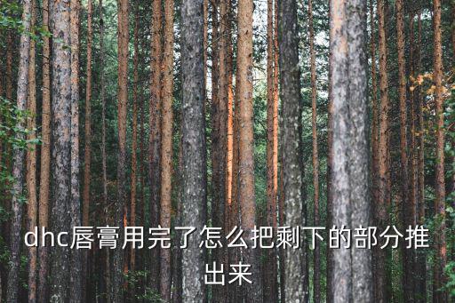 dhc唇膏用完了怎么把剩下的部分推出来