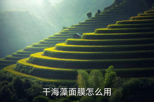 干海藻面膜怎么用