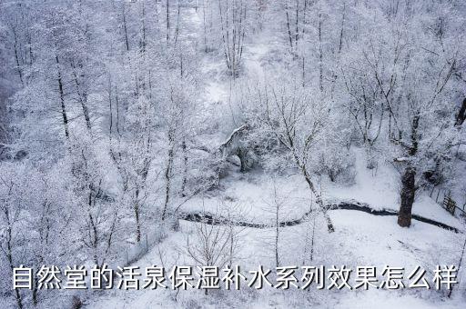 自然堂的活泉保湿补水系列效果怎么样