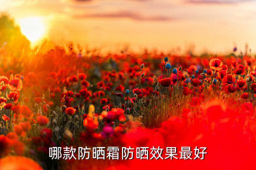 哪款防晒霜防晒效果最好