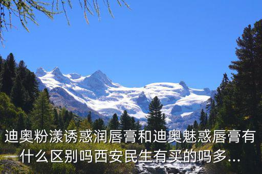 迪奥粉漾诱惑润唇膏和迪奥魅惑唇膏有什么区别吗西安民生有买的吗多...