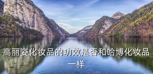 高丽姿化妆品的功效是否和哈博化妆品一样