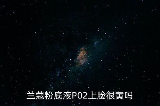 兰蔻粉底液P02上脸很黄吗