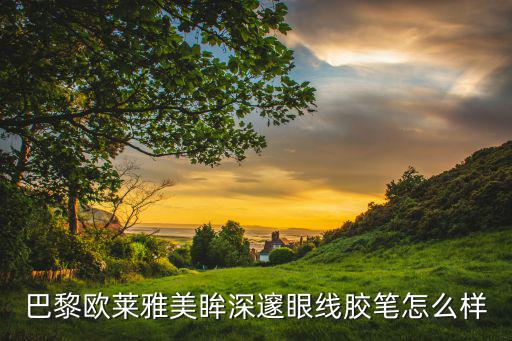 巴黎欧莱雅美眸深邃眼线胶笔怎么样