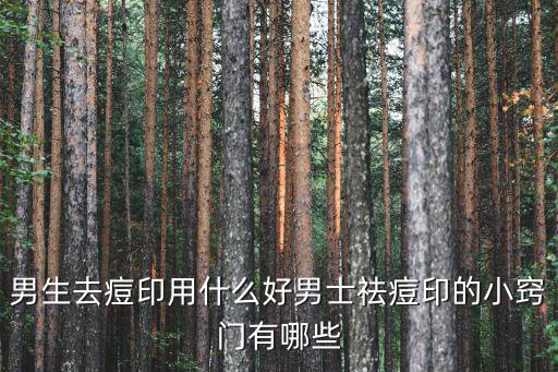 男生去痘印用什么好男士祛痘印的小窍门有哪些