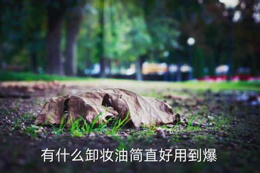 有什么卸妆油简直好用到爆