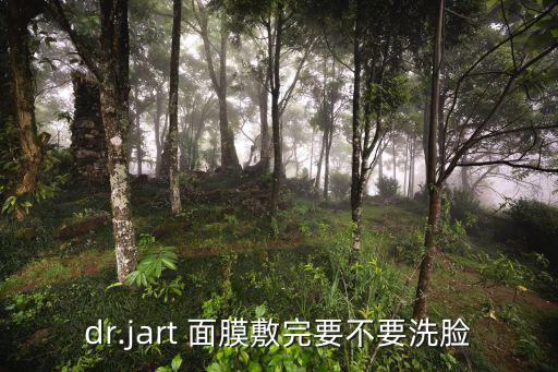 dr.jart 面膜敷完要不要洗脸
