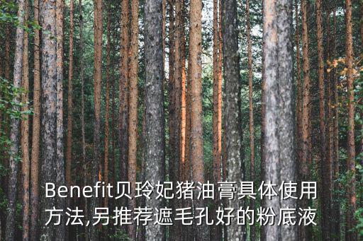 Benefit贝玲妃猪油膏具体使用方法,另推荐遮毛孔好的粉底液