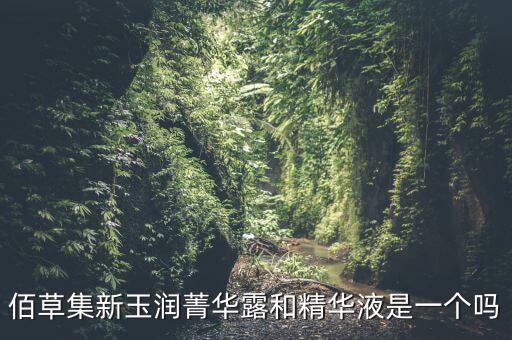 佰草集新玉润菁华露和精华液是一个吗