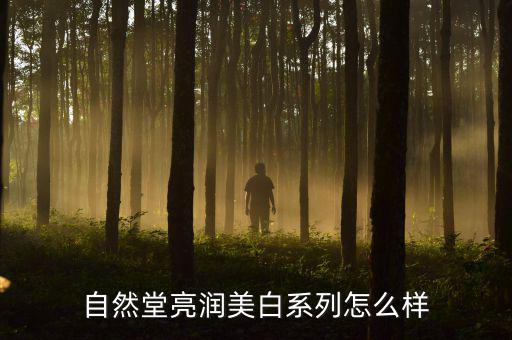 自然堂亮润美白系列怎么样