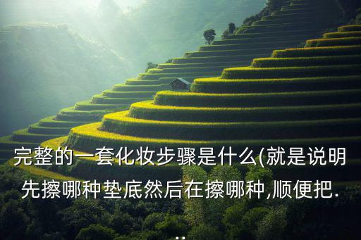 完整的一套化妆步骤是什么(就是说明先擦哪种垫底然后在擦哪种,顺便把...