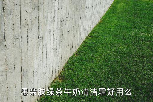思亲肤绿茶牛奶清洁霜好用么