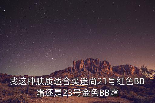 我这种肤质适合买迷尚21号红色BB霜还是23号金色BB霜