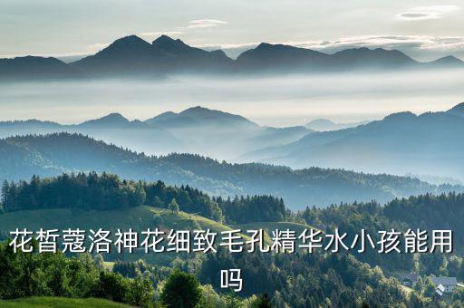 花皙蔻洛神花细致毛孔精华水小孩能用吗