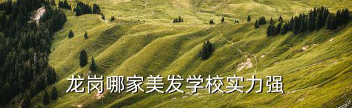 龙岗哪家美发学校实力强