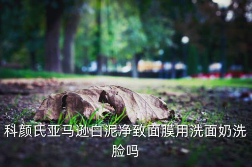 科颜氏亚马逊白泥净致面膜用洗面奶洗脸吗