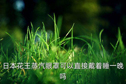 日本花王蒸汽眼罩可以直接戴着睡一晚吗