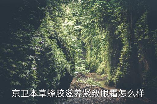京卫本草蜂胶滋养紧致眼霜怎么样