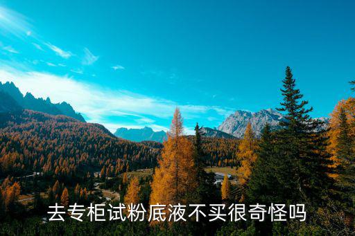 去专柜试粉底液不买很奇怪吗