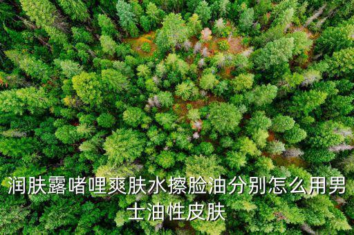 润肤露啫哩爽肤水擦脸油分别怎么用男士油性皮肤