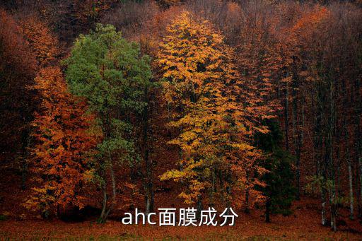 ahc面膜成分