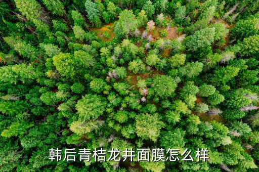 韩后青桔龙井面膜怎么样