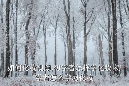 如何化妆视频,初学者怎样学化妆,初学者怎么学习化妆