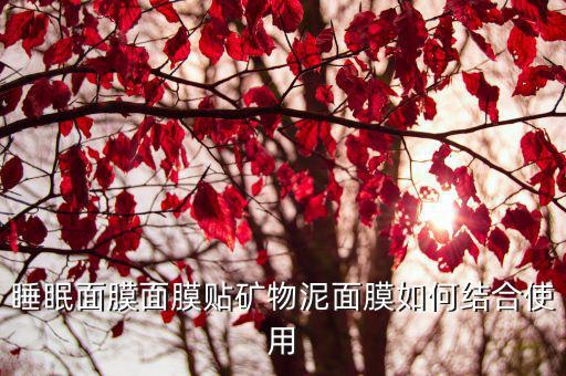 睡眠面膜面膜贴矿物泥面膜如何结合使用