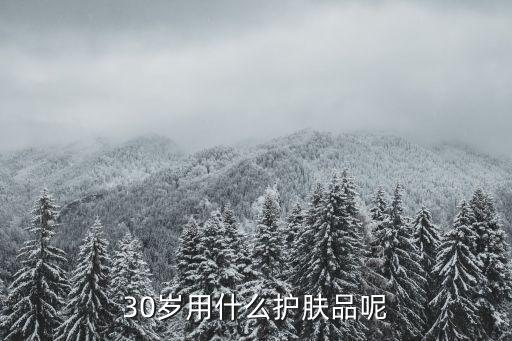 30岁用什么护肤品呢