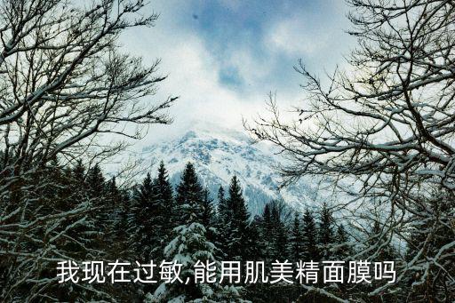 我现在过敏,能用肌美精面膜吗