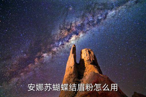 安娜苏蝴蝶结眉粉怎么用