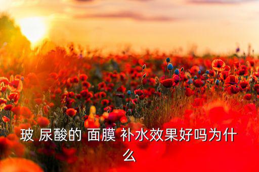 玻 尿酸的 面膜 补水效果好吗为什么