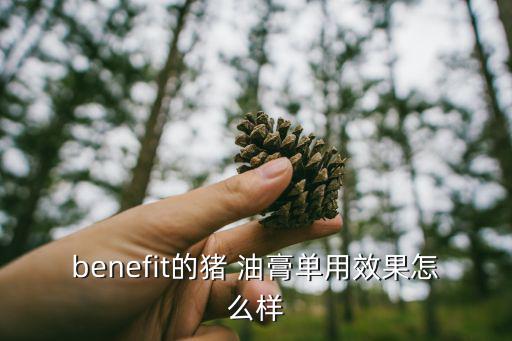 benefit的猪 油膏单用效果怎么样