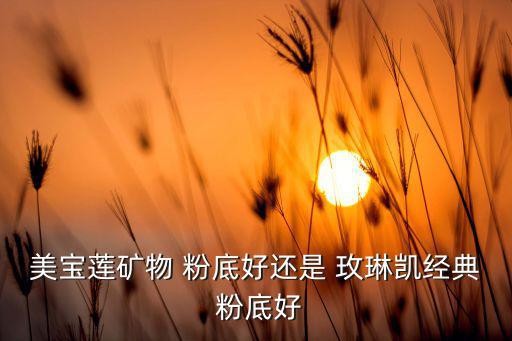 美宝莲矿物 粉底好还是 玫琳凯经典 粉底好