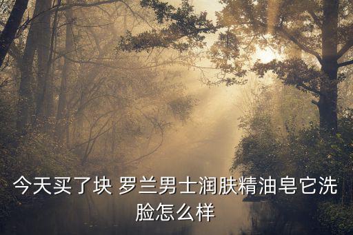 今天买了块 罗兰男士润肤精油皂它洗脸怎么样