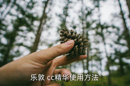 乐敦 cc精华使用方法