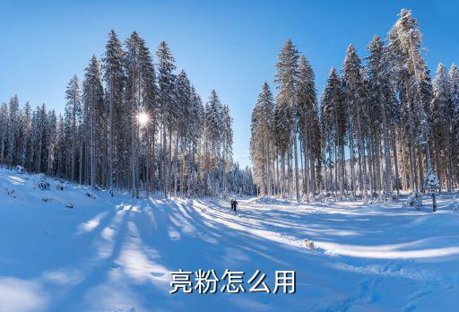  亮粉怎么用