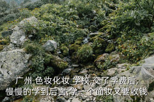 广州 色妆化妆 学校,交了学费后,慢慢的学到后面,学一个面妆又要收钱