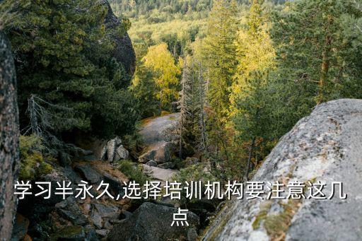 学习半永久,选择培训机构要注意这几点