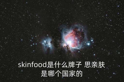skinfood是什么牌子 思亲肤是哪个国家的