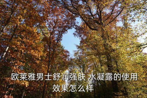  欧莱雅男士舒润强肤 水凝露的使用效果怎么样