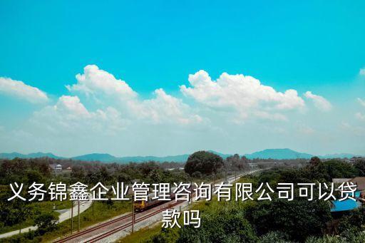 义务锦鑫企业管理咨询有限公司可以贷款吗